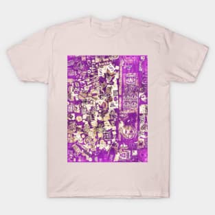 Violet Vintage NYC Stickers T-Shirt